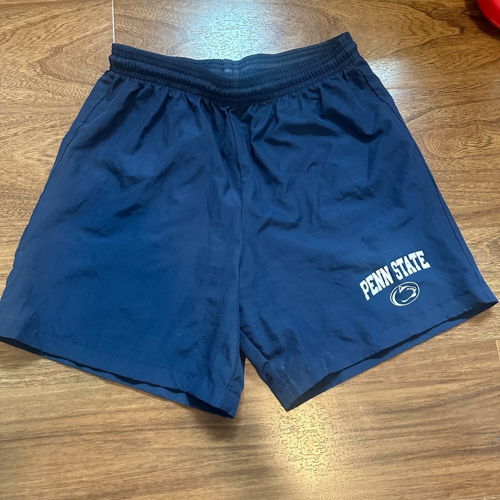 Navy Blue Penn State Athletic Shorts with Elastic Waistband